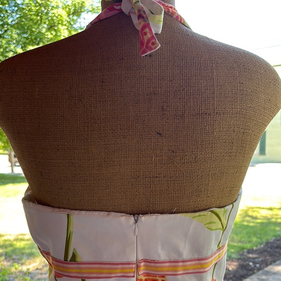 Donna Ricco Pink and White Sleeveless Sundress Resort Wear - Picture 4 of 5